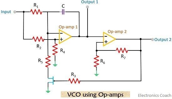 VCO电路使用OP-AMP